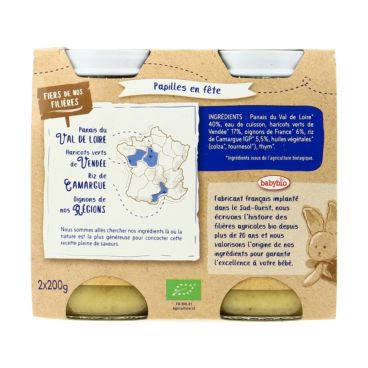 Petit Pot Panais Haricots Riz Des 8m 2x0g Bio