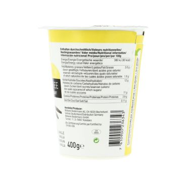 Yaourt Vanille Sans Lactose 400g Bio Yaourt Vanille Sans Lactose 400g Bio