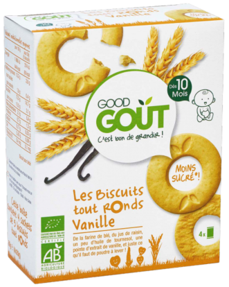 Biscuits Tout Ronds Vanille 10m 80g Bio