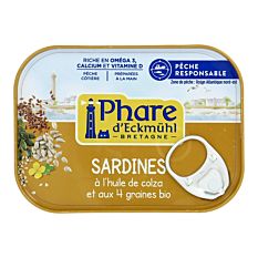 Sardines à l'huile de colza et 4 graines 95g