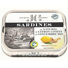 Sardines citron confit gingembre 115g