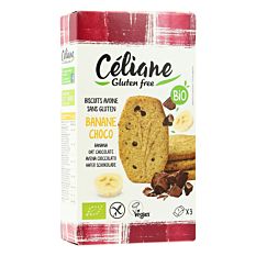 Biscuits petit-déjeuner Avoine, Banane & Chocolat sans gluten 140G Bio