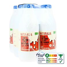 Pack de lait demi-écrémé 6x1L Bio